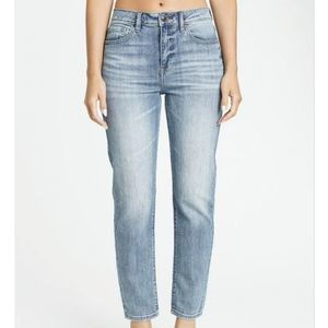 Oasis by Eunina Tyler High Rise Ankle Light Wash Mom Fit Jeans Denim